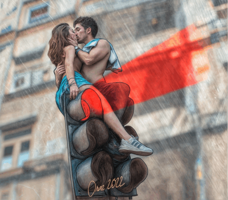 Ilustración de una pareja - Conexión emocional antes del sexo