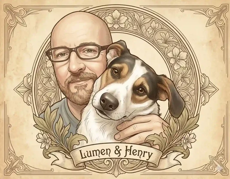 Henry y su perrita Lumen - muestra del amor incondicional de los perros