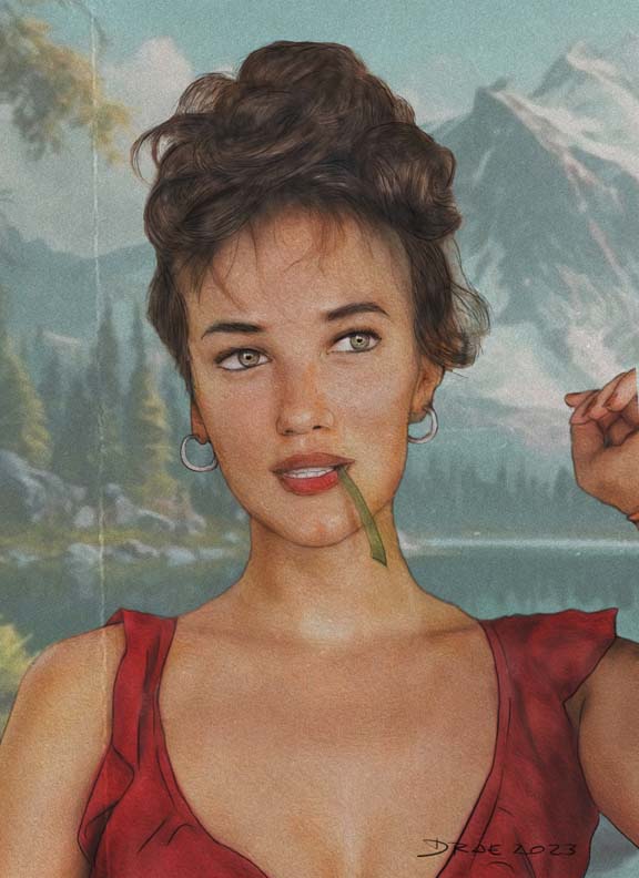 Ilustración de una mujer pensando con nostalgia ¿lo hará sobre el significado de dormir de a dos?