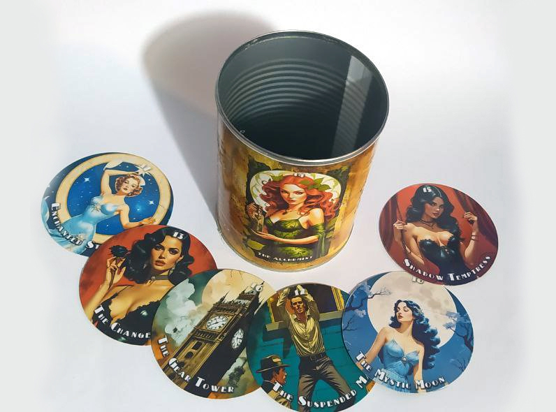 Tarot Mystic Metropolis Noir Arcanos Mayores En Lata - Imagen 2