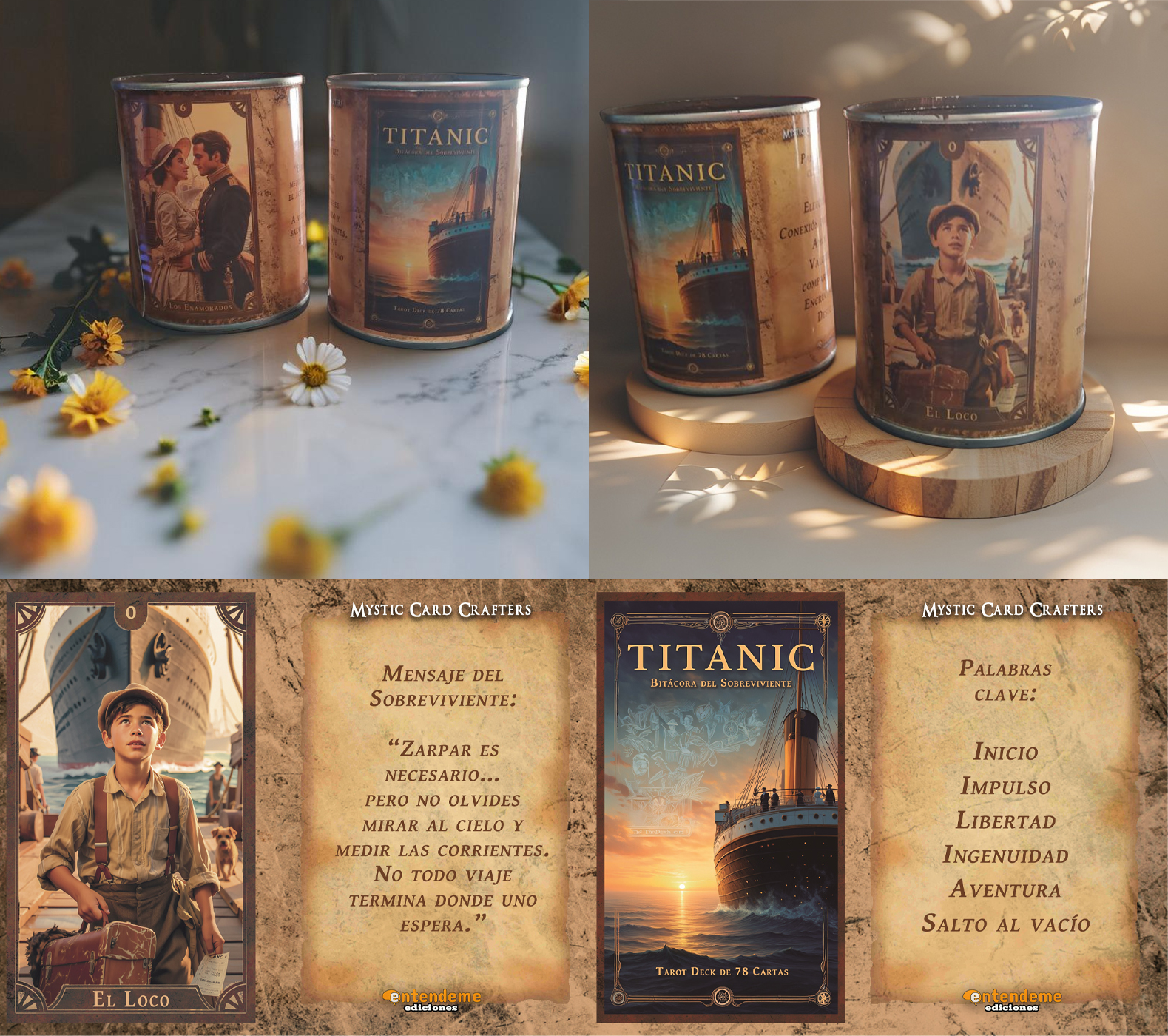 Tarot Titanic Bitácora Del Sobreviviente - Circular En Lata - Imagen 3
