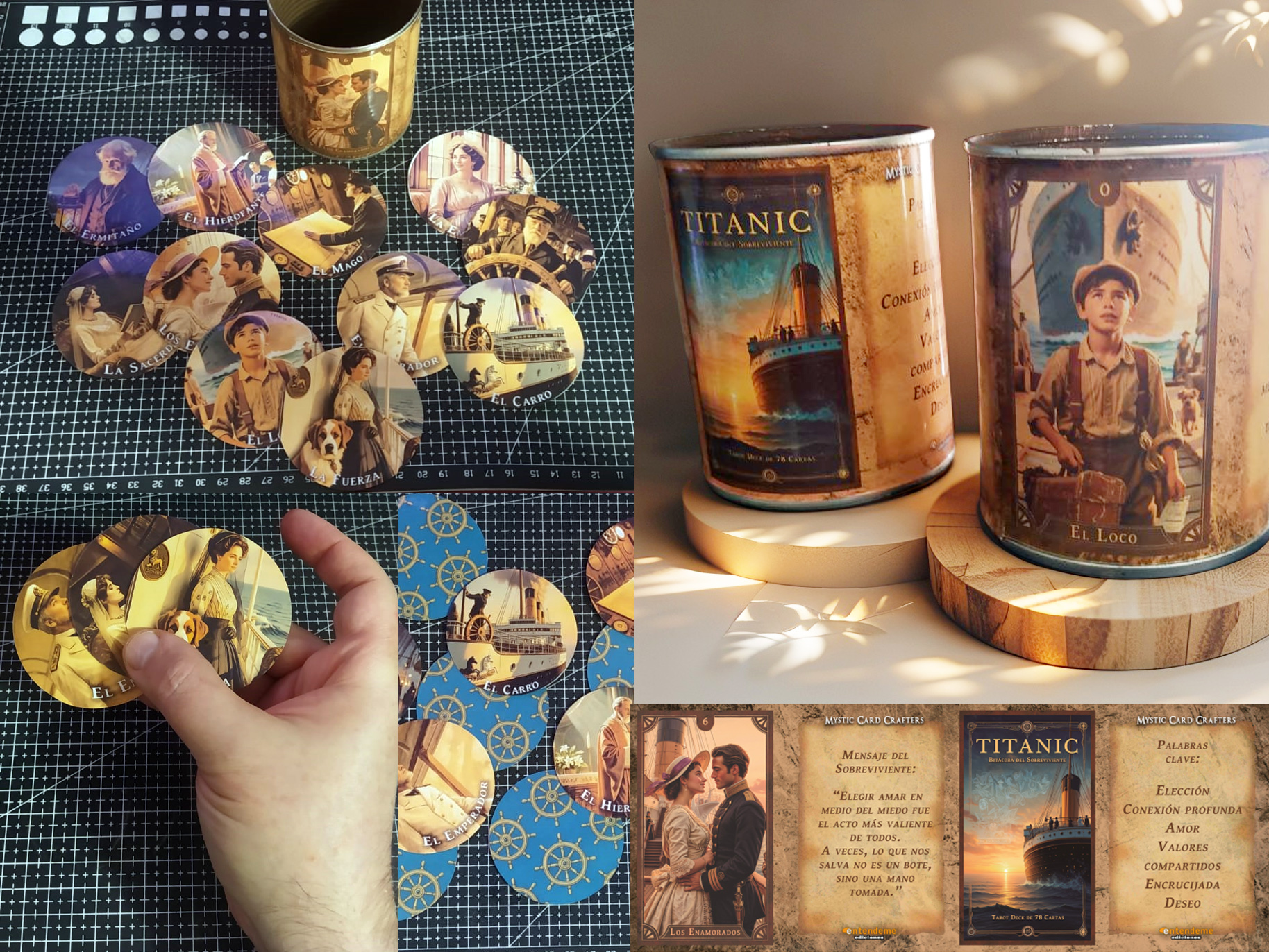 Tarot Titanic Bitácora Del Sobreviviente - Circular En Lata - Imagen 4