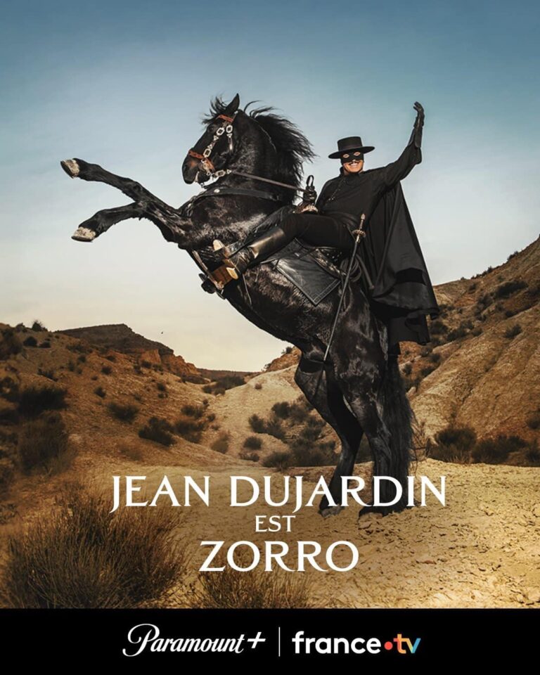 Jean Dujardin como el Zorro en el poster oficial de la nueva serie Zorro con Jean Dujardin.