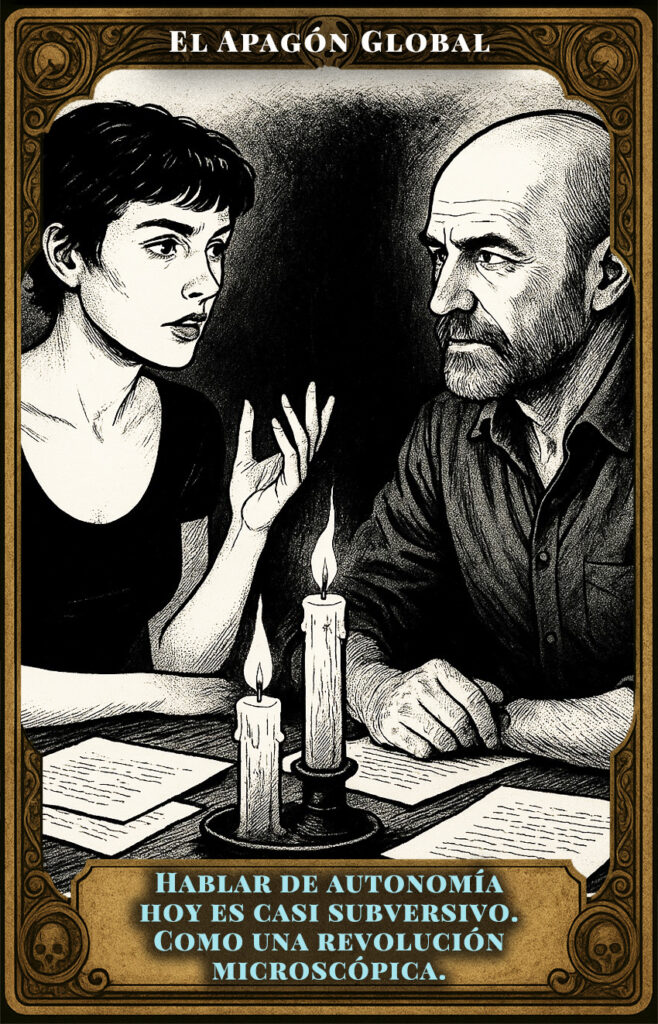 la conspiración del apagon global - carta del oráculo de Conversaciones con Daria