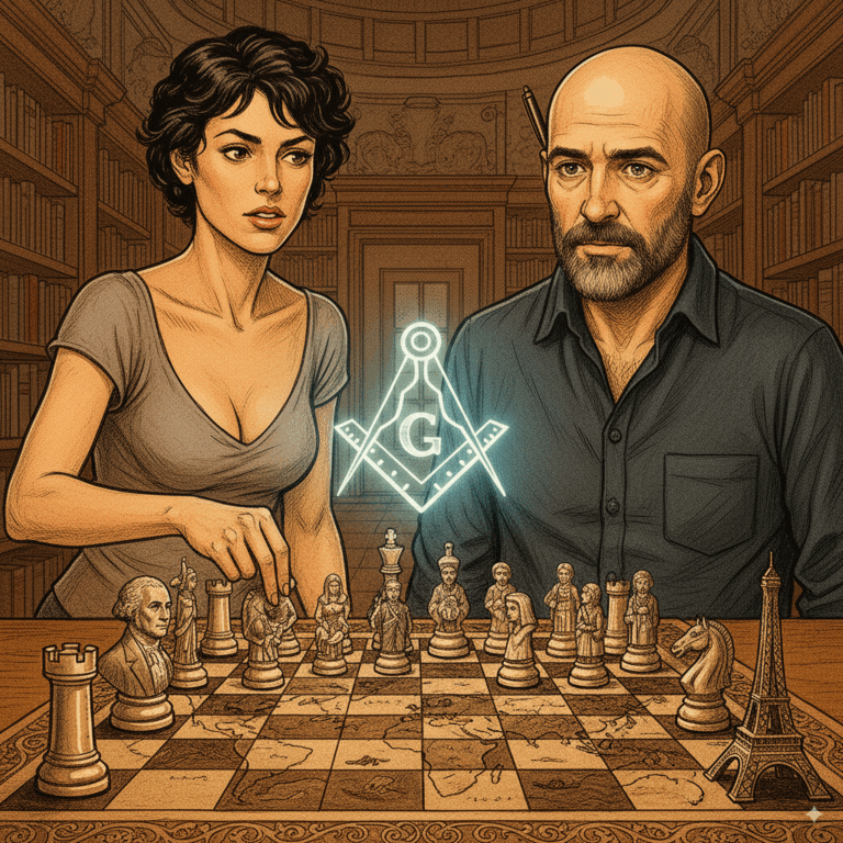 Secretos de la masoneria - Henry y Daria frente al gran tablero.