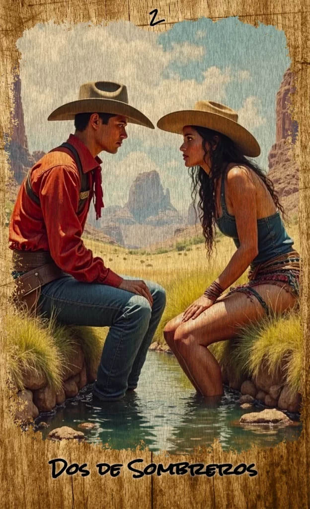 Significado Dos de Copas - la carta del 2 de sombreros en el Tarot de las dos balas