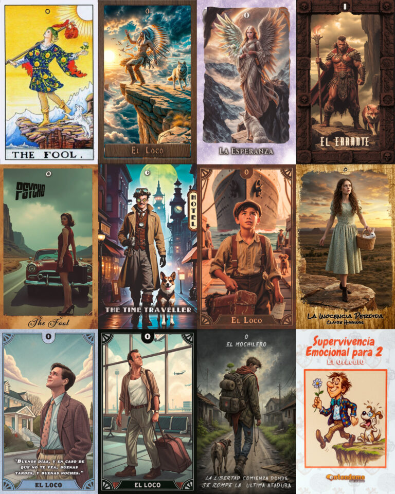 Significado del Loco Tarot - collage