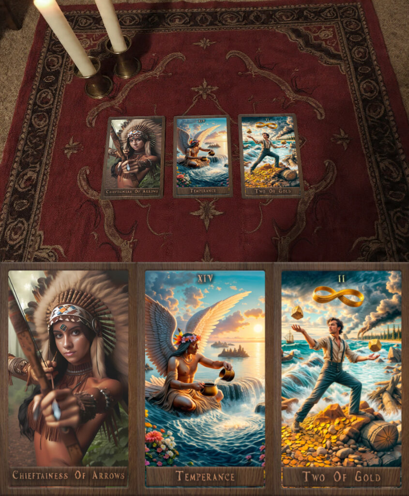 tarot para equilibrar la vida - tirada de Wakan tarot