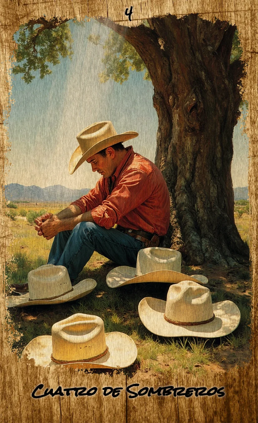 Significado Cuatro de Copas - carta del tarot de las dos balas