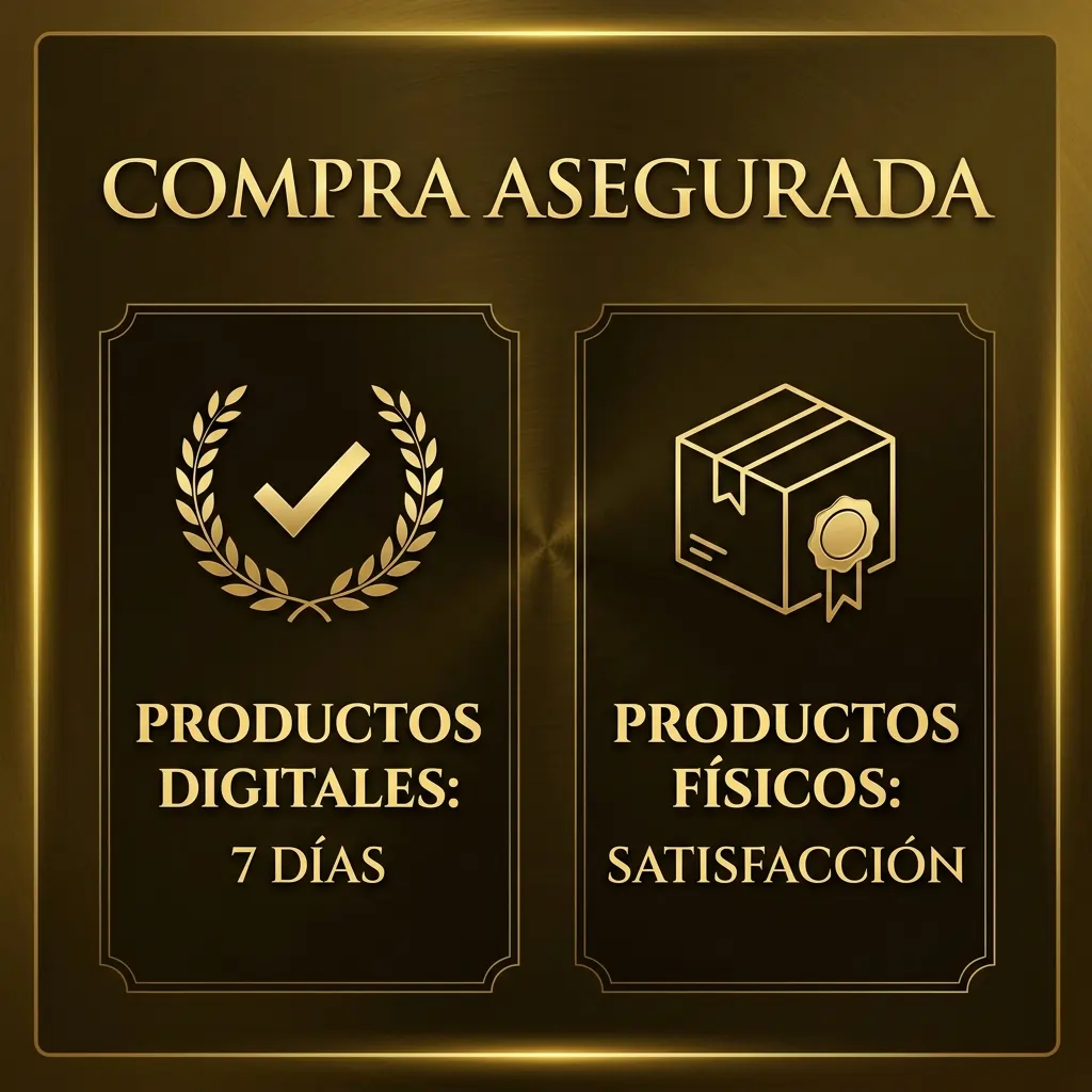 Garantía Henry Drae: 7 días para productos digitales y satisfacción garantizada para físicos