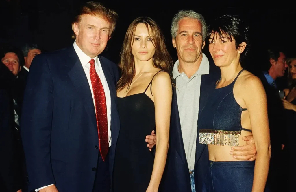archivos desclasificados de Epstein - con Trump y esposa