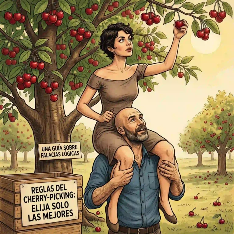 falacia cherry picking - henry y daria recolectando cerezas