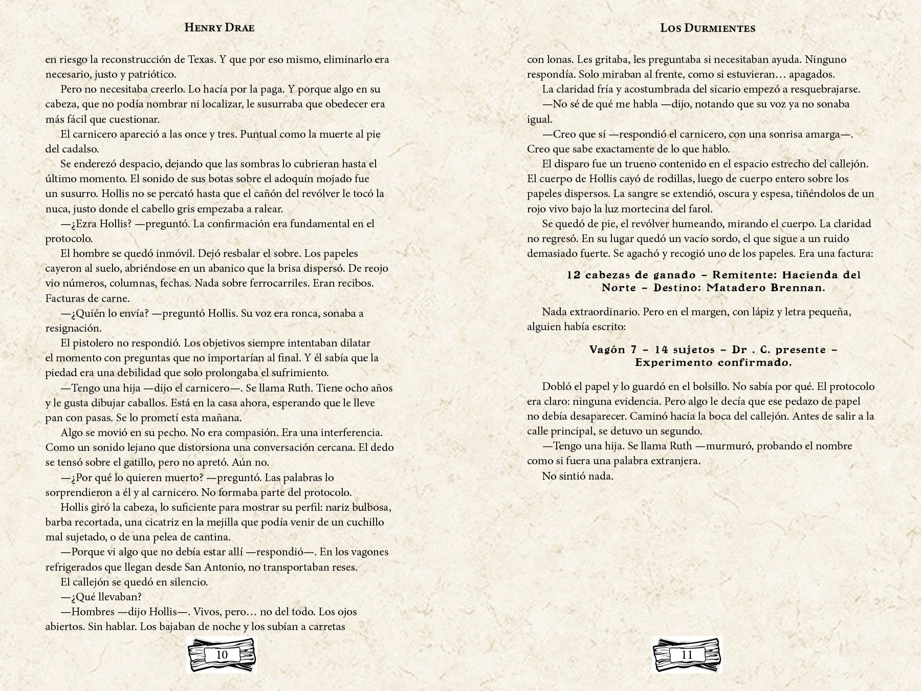 LOS DURMIENTES - Novela Weird Western - versión impresa en tapa blanda. - Imagen 7