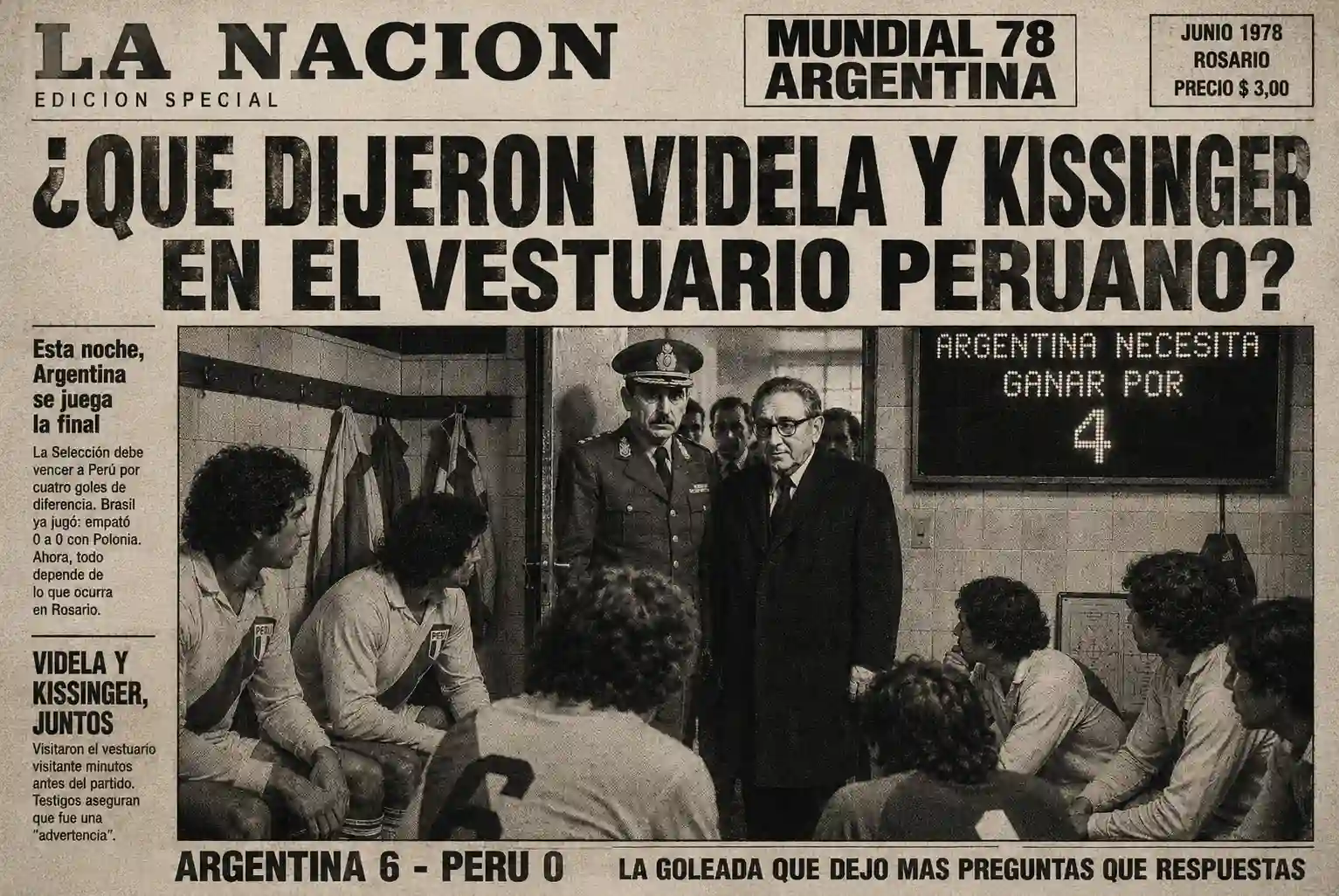 Soborno en Argentina Perú 1978 - la tapa que nunca se editó
