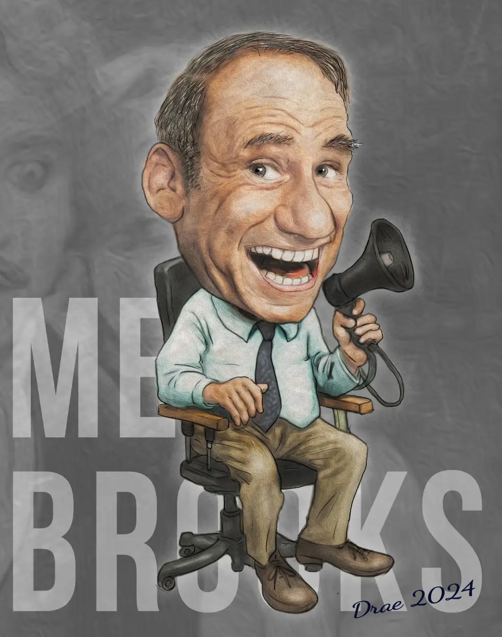 100 años de Mel Brooks: mi ranking de carcajadas esenciales - caricatura de Mel Brooks por Henry Drae