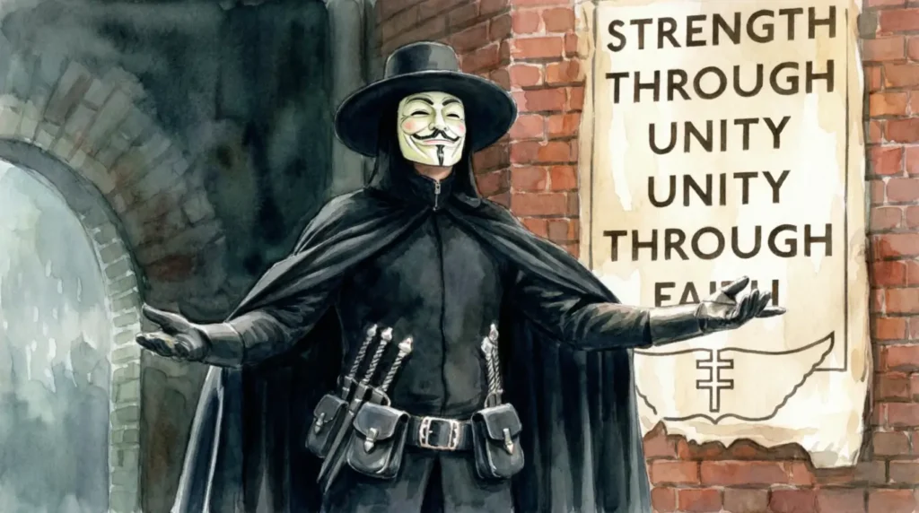 V for Vendetta - Películas que predijeron la vigilancia masiva antes de que existiera, cine distópico que anticipó el control total.