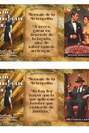 Arcanos en Lata - Mystic Metropolis Noir - Etiquetas