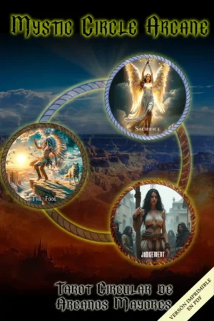 Mystic Circle Arcane - Tarot Imprimible de cartas circulares