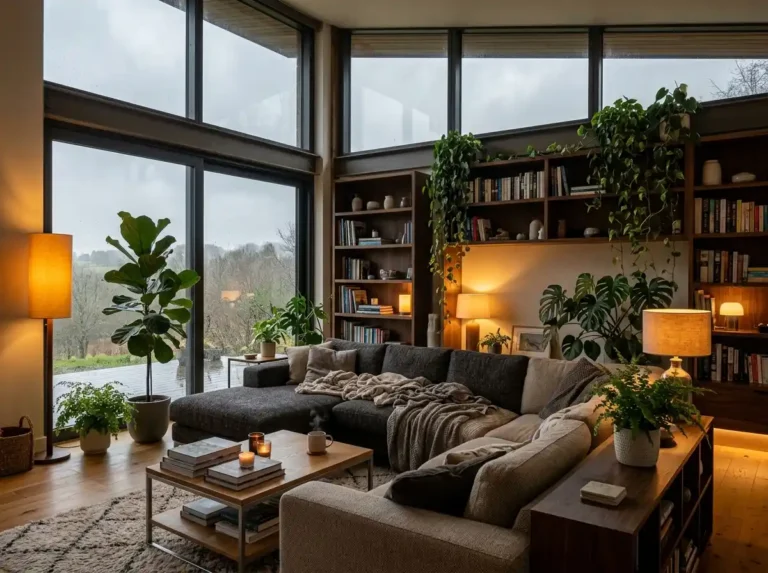 consecuencias de la falta de sol - living ambientado con luz solar