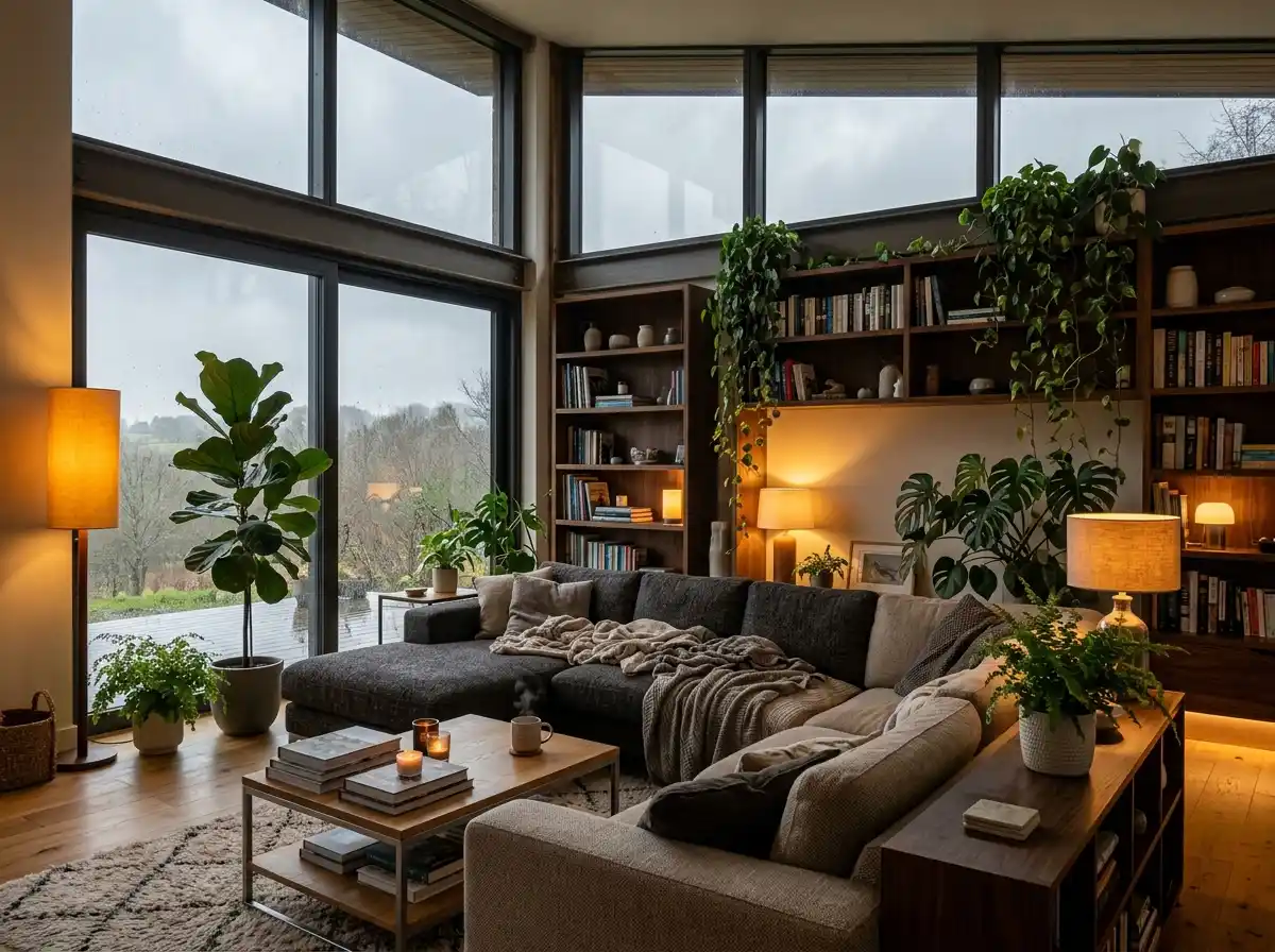 consecuencias de la falta de sol - living ambientado con luz solar