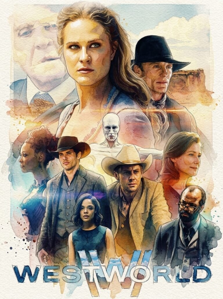 Westworld y la reencarnación - fan poster de la serie de 2016