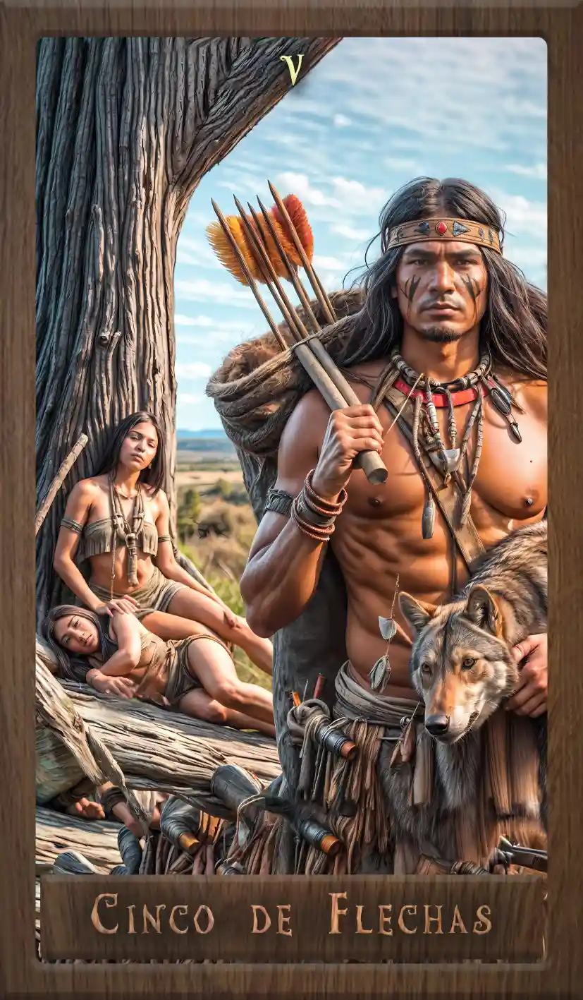 Wakan Tarot: Cinco de Flechas