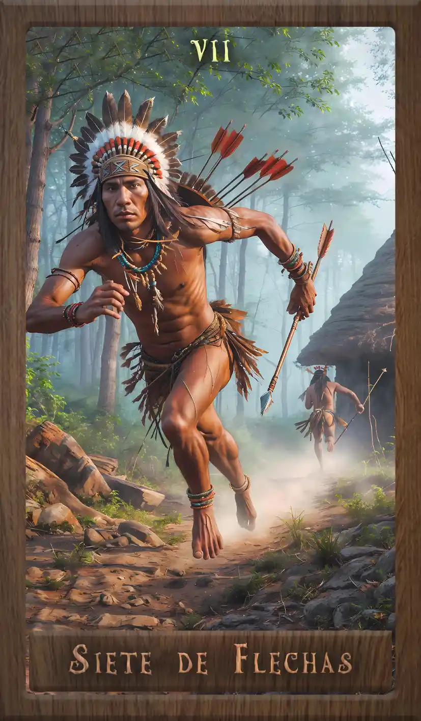 Wakan Tarot: Siete de Flechas