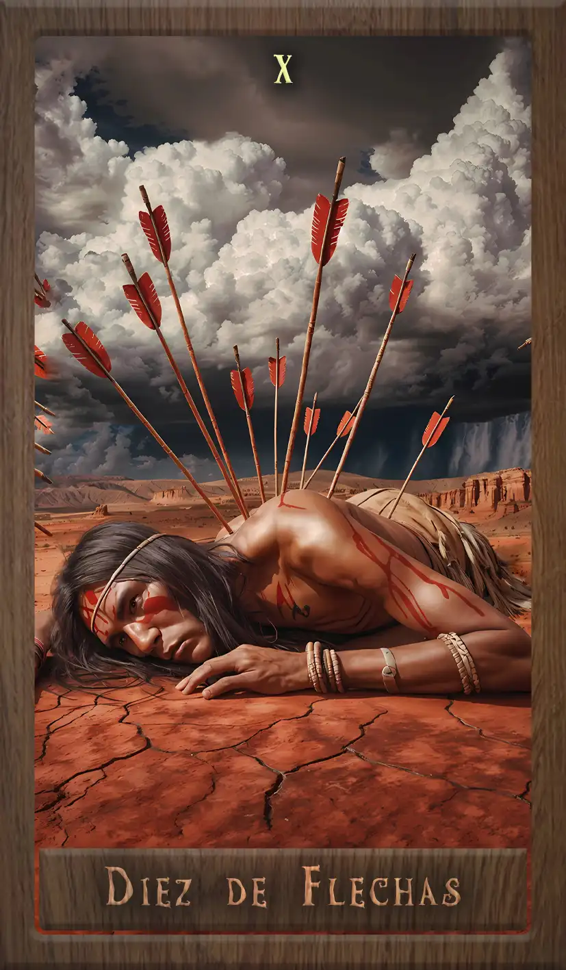 Wakan Tarot: Diez de Flechas