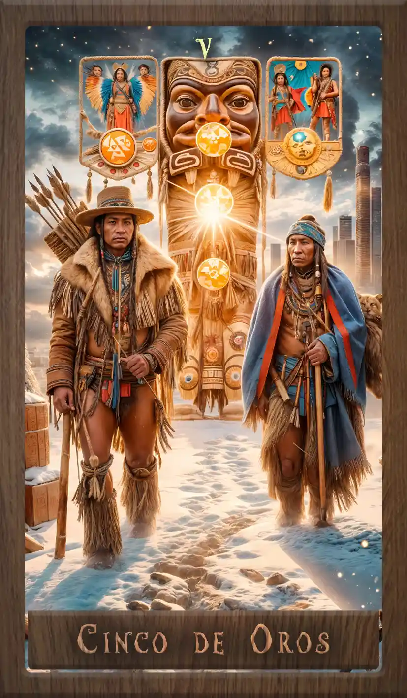 Wakan Tarot: Cinco de Oros