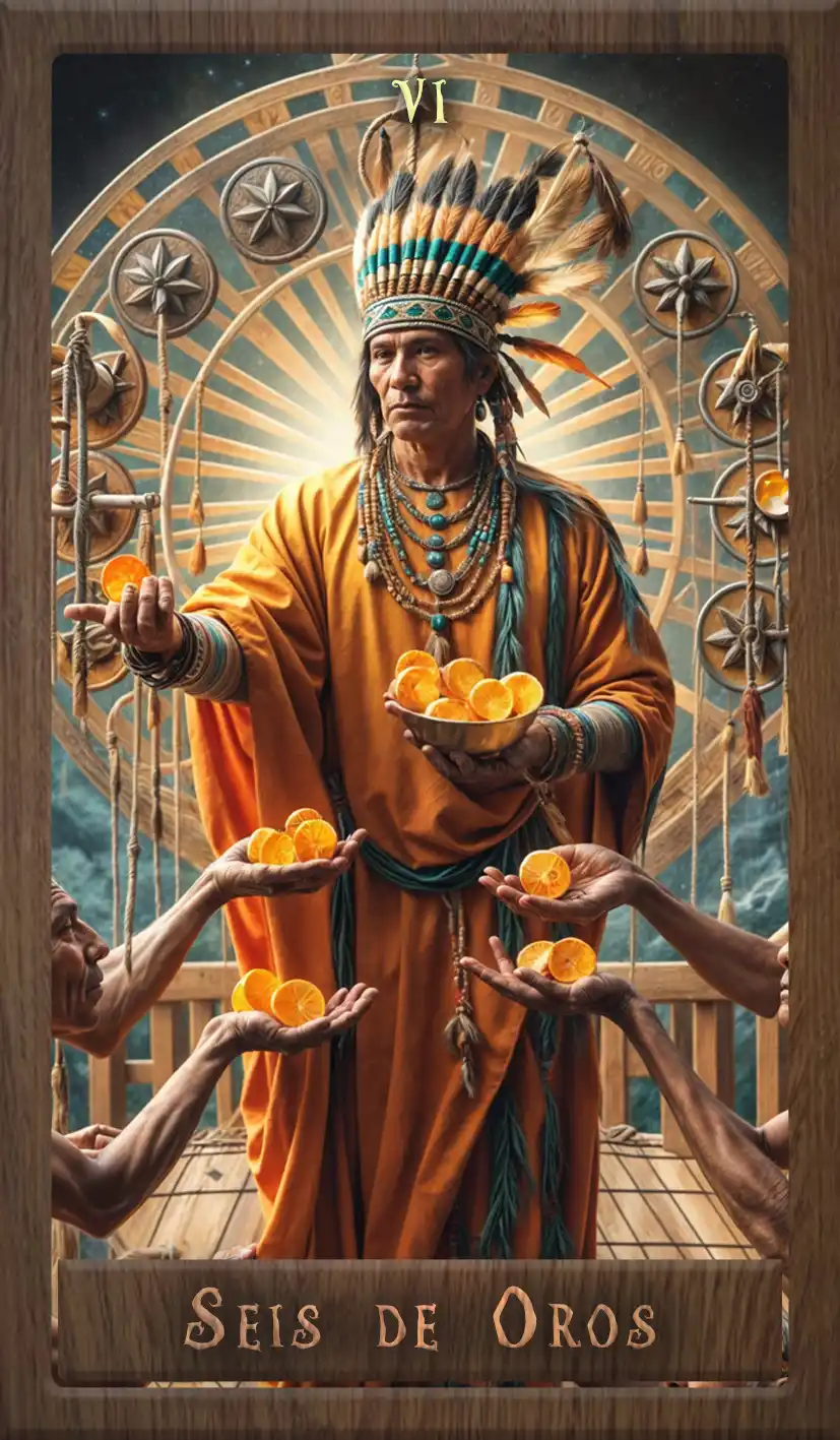 Wakan Tarot: Seis de Oros