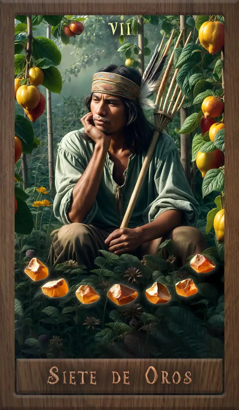 Wakan Tarot: Siete de Oros