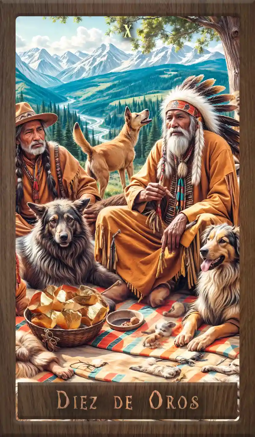 Wakan Tarot: Diez de Oros