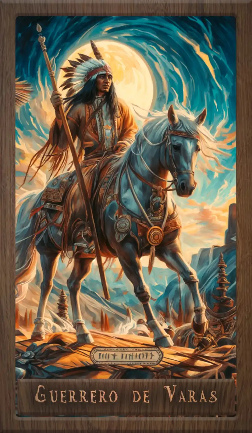 Wakan Tarot: Guerrero de Varas