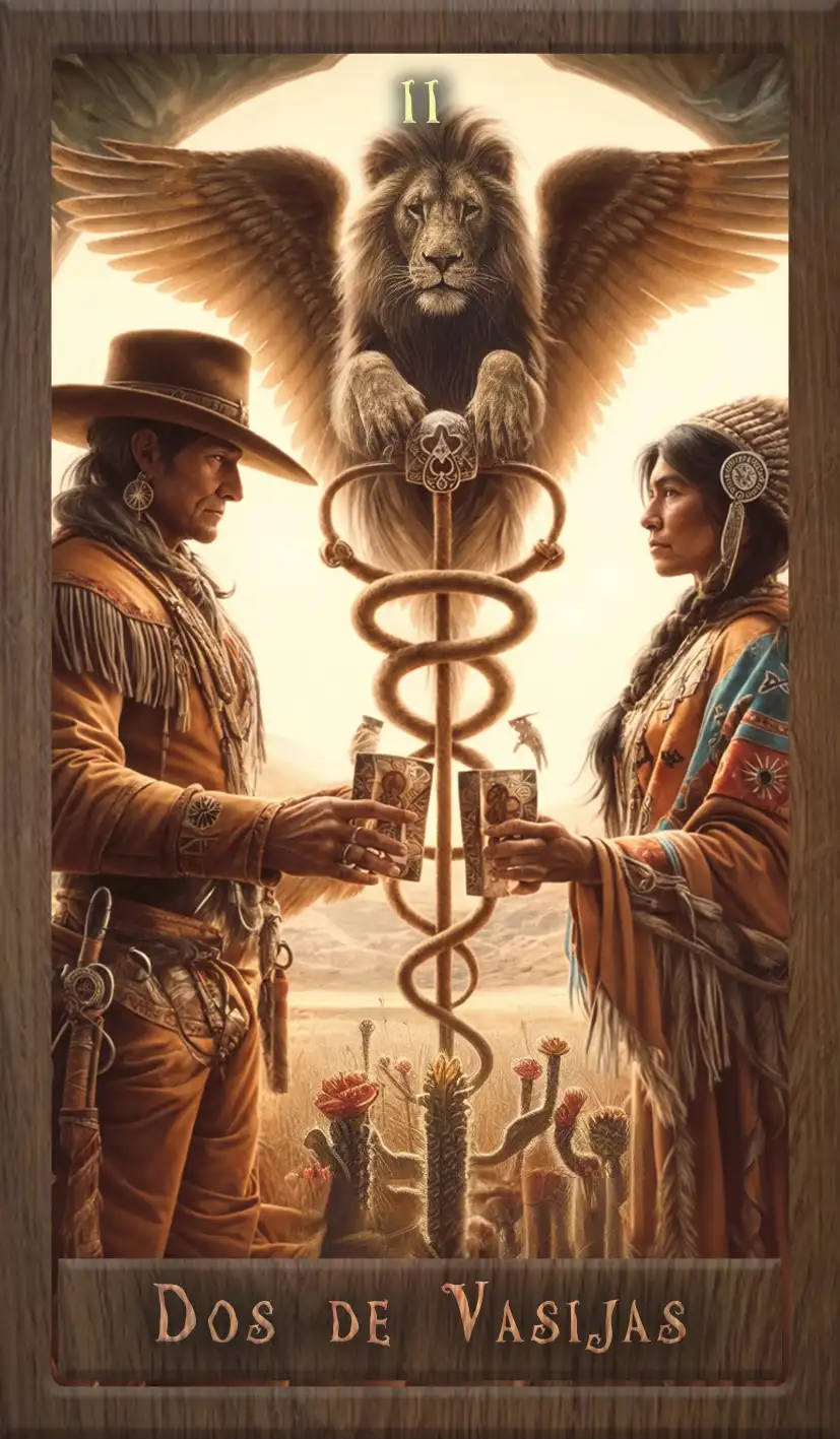 Wakan Tarot: Dos de Vasijas