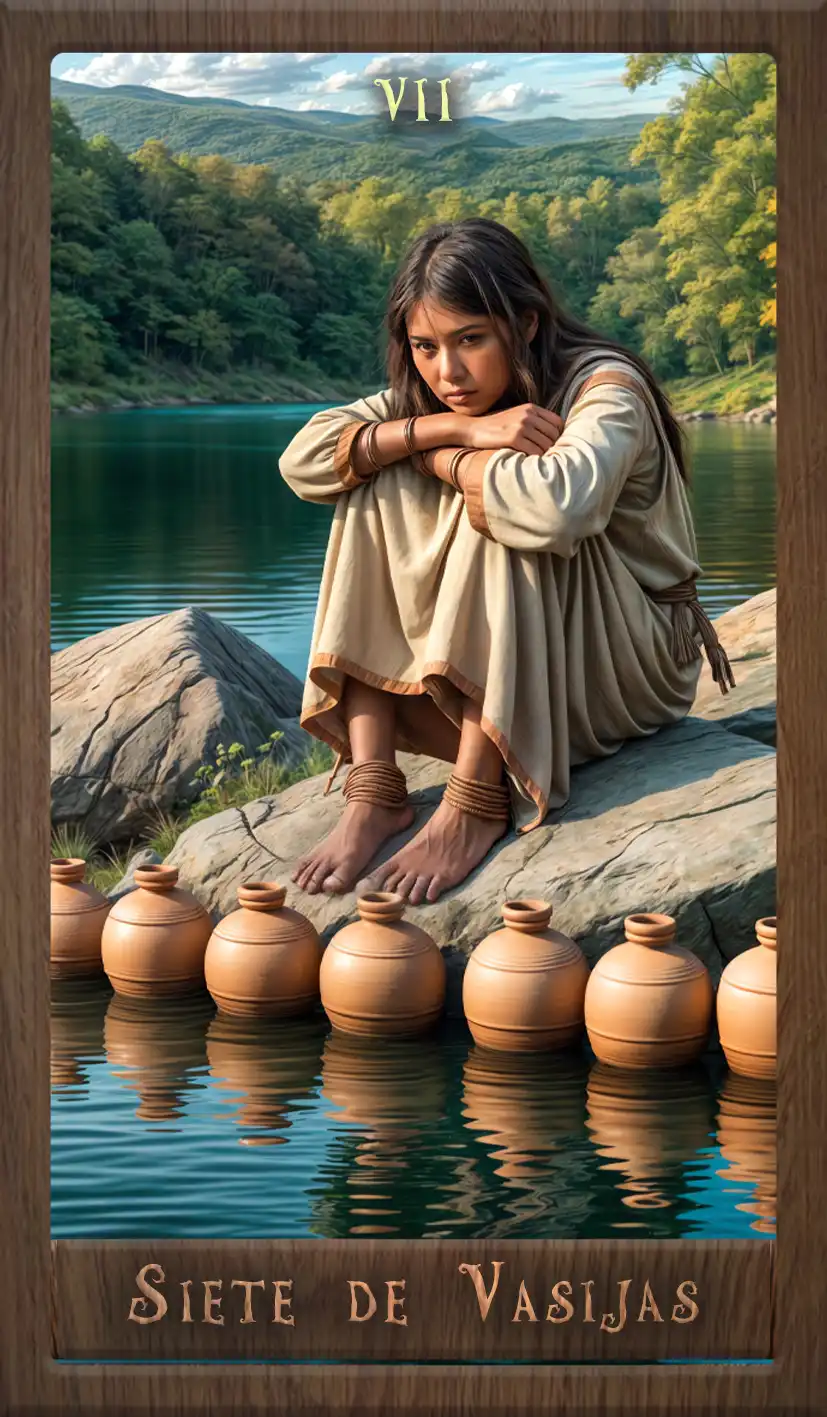 Wakan Tarot: Siete de Vasijas