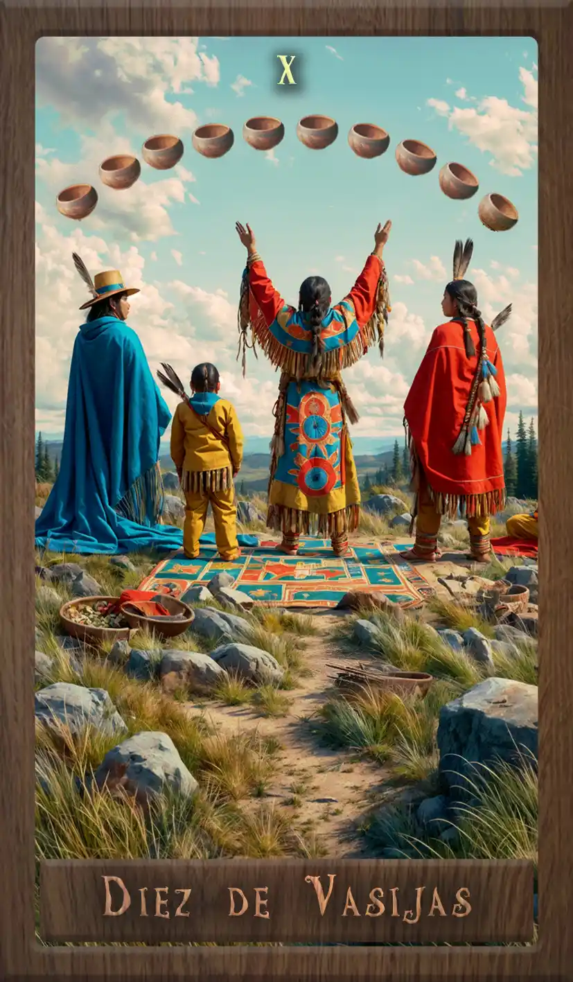 Wakan Tarot: Diez de Vasijas